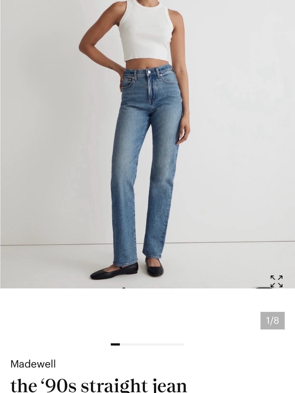 Madewell Straight-Leg Jeans in Medium Blue - size 27